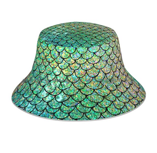 Mermaid Print Fisherman Bucket Hat