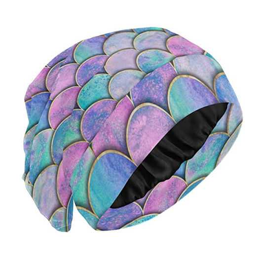 Mermaid Print Sleeping Caps