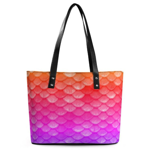 Mermaid Print Tote Bag (12"x13.5"x5.5")