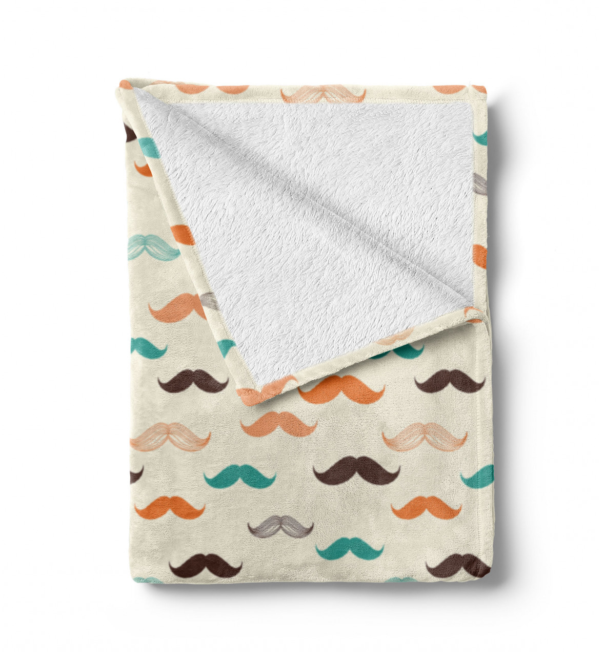 Moustache Print Throw Blanket (50" x 70")