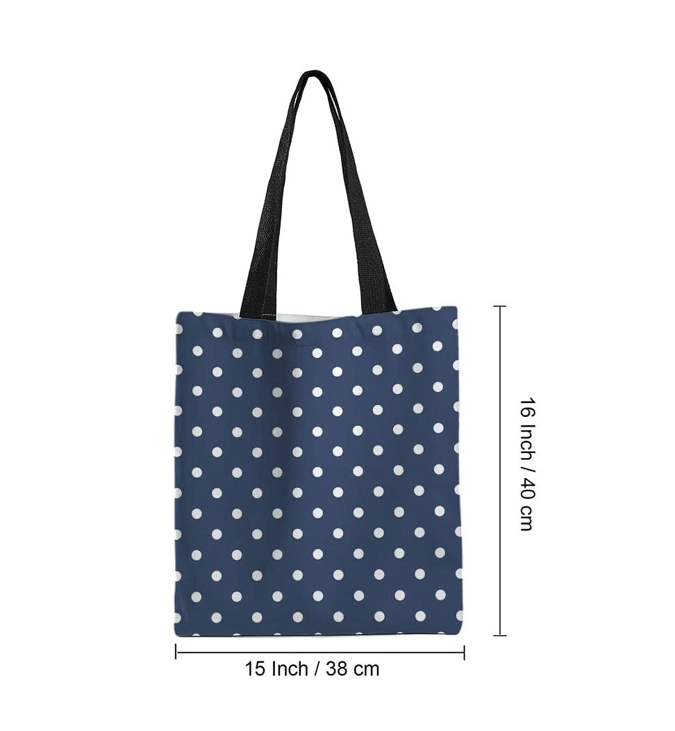 Polka Dot Print Tote Bag