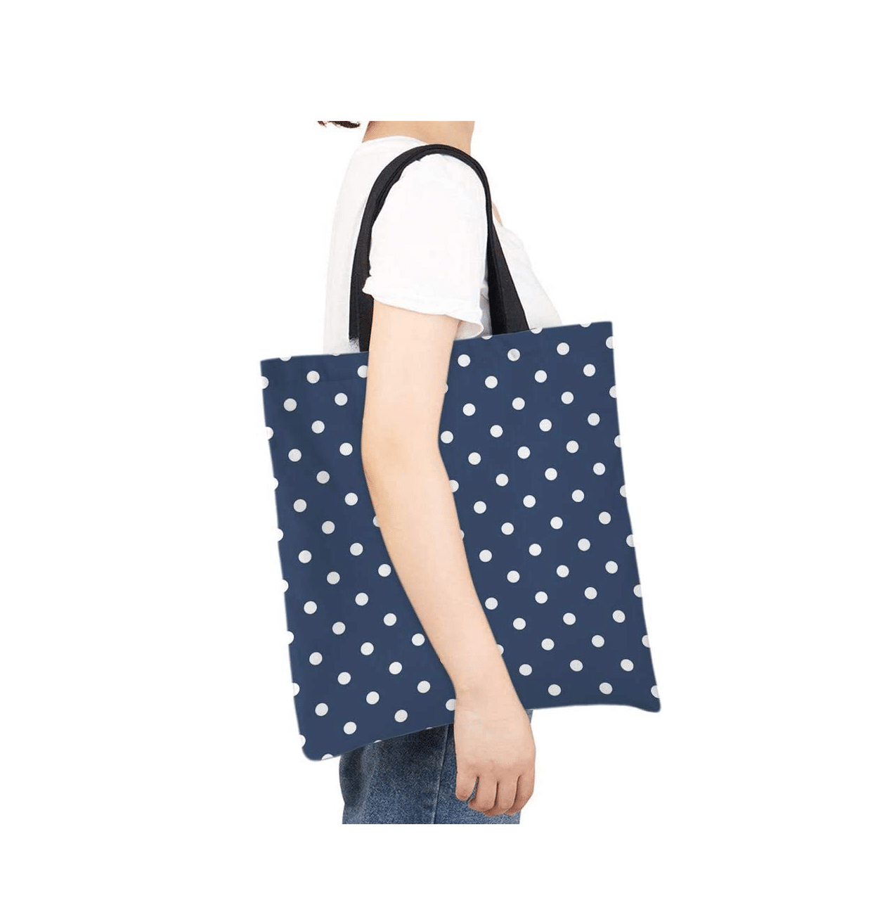 Polka Dot Print Tote Bag