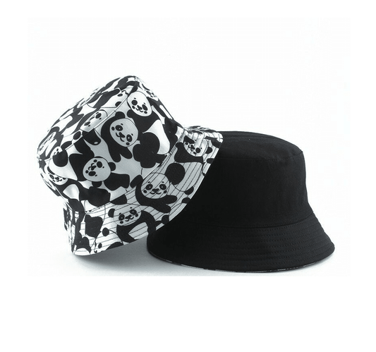 Panda Print Fisherman Reversible Bucket Hat