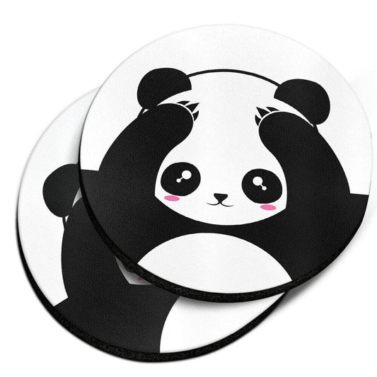 Panda Print Car Coasters (2 Pack)