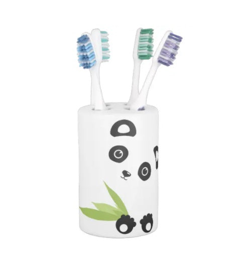 Panda Print Toothbrush Holder