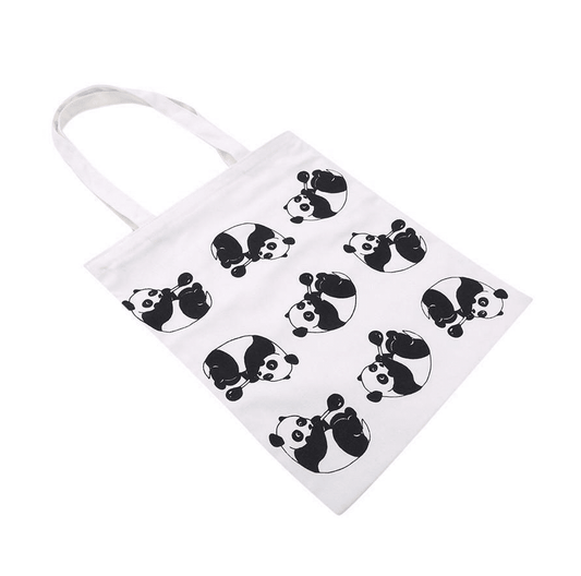 Panda Print Tote Bag