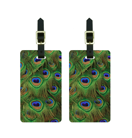 Peacock Print Luggage Tags (2 Pack)