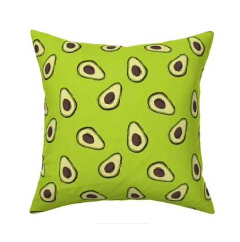 Avocado Print Throw Pillowcase Covers (2 Pack)