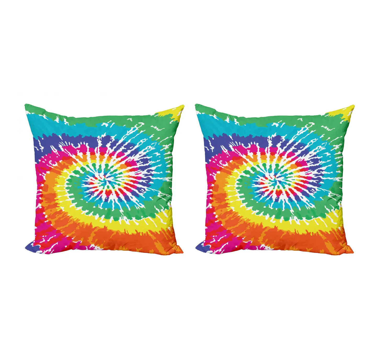 Tie Dye Throw Pillowcase Covers (2 Pack)