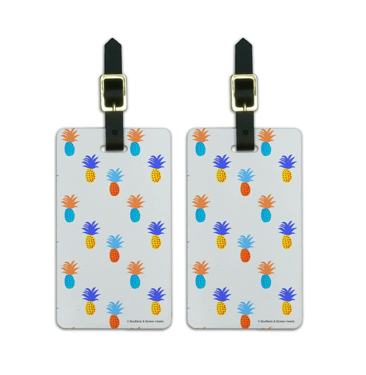 Pineapple Print Luggage Tags (2 Pack)