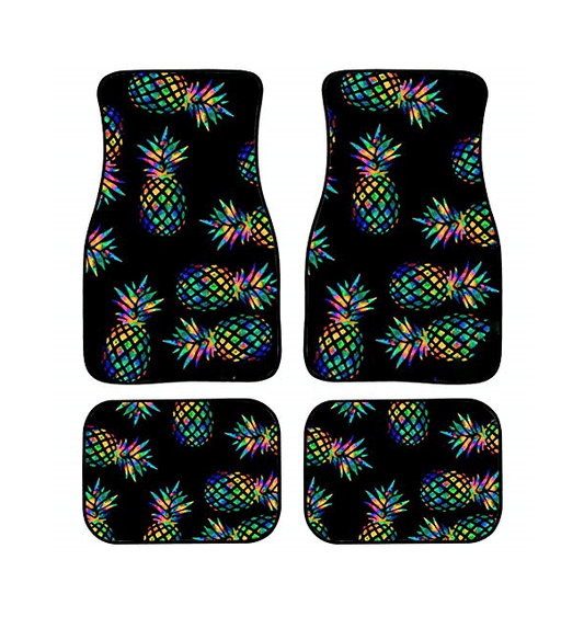 Pineapple Print Car Floor Mats (4 Pack)