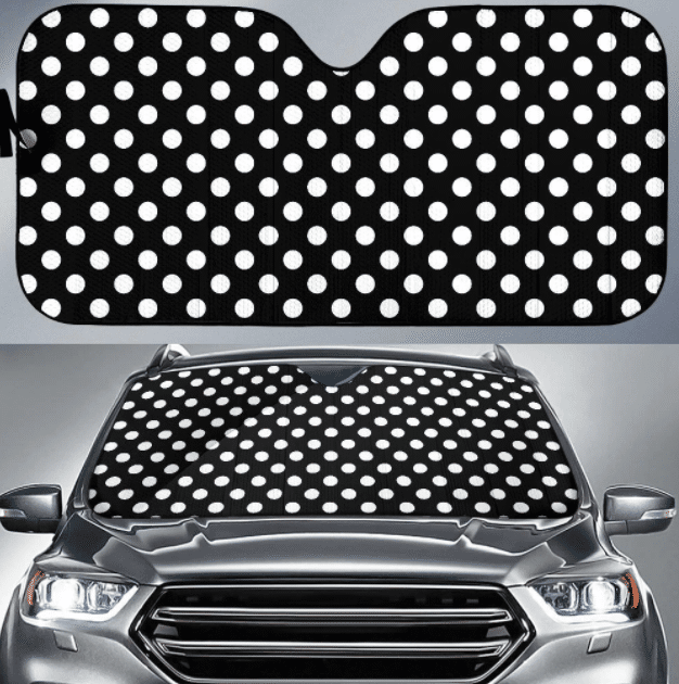 Polka Dot Print Car Windshield Sun Shade