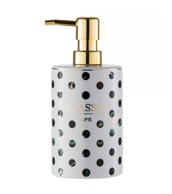 Polka Dot Print Soap Dispenser