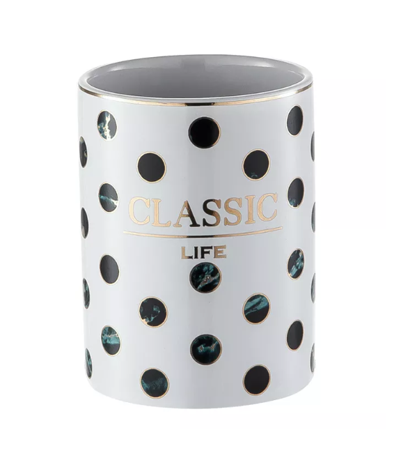 Polka Dot Print Toothbrush Holder