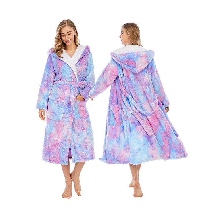 Tie Dye Print Bathrobe