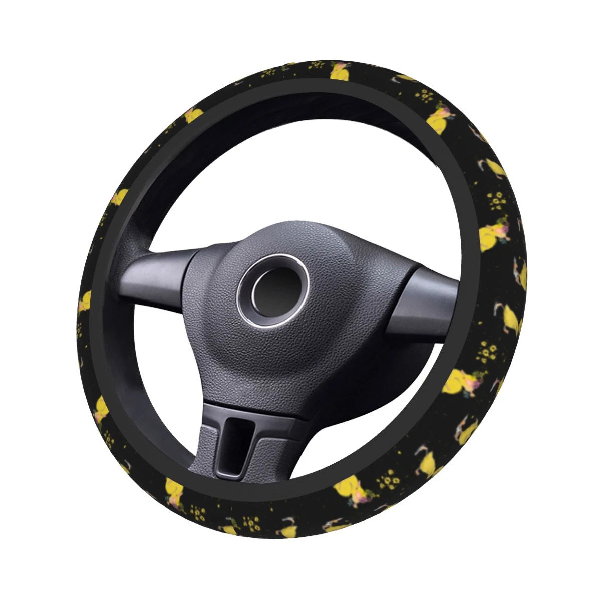 Rubber Duck Print Car Steering Wheel Cover 14-15in