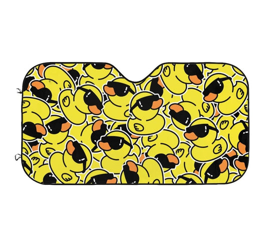 Rubber Duck Print Car Windshield Sun Shade