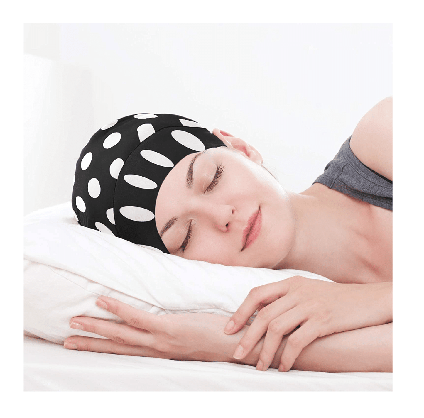 Polka Dot Print Sleeping Caps