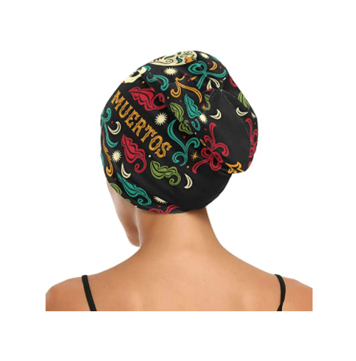 Sugar Skull Print Sleeping Caps