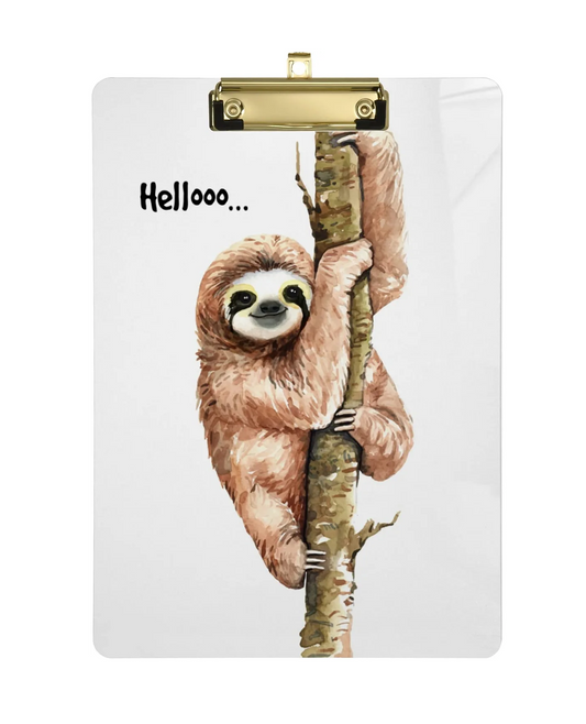 Sloth Print Clipboard