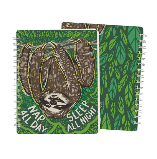 Sloth Print Spiral Notebook