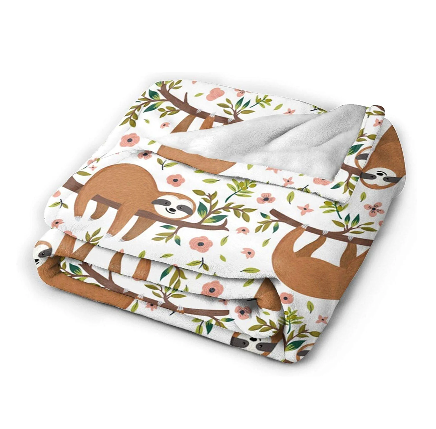 Sloth Print Throw Blanket (50" x 60" in)