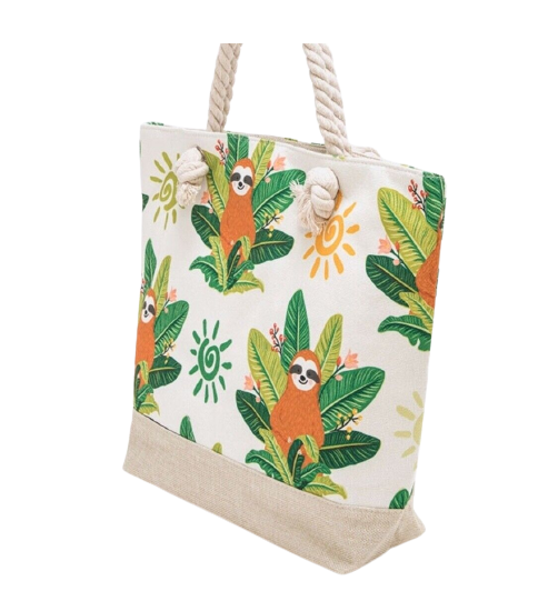 Sloth Print Tote Bag