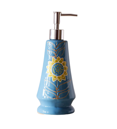 Sunflower Print Soap Dispenser