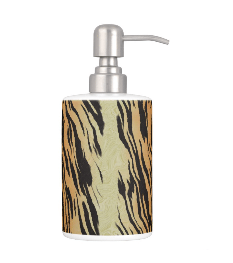 Tiger Print Soap Dispenser