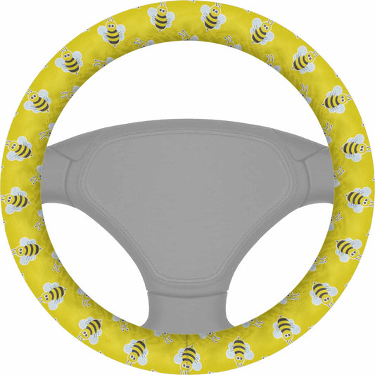 Bee Print Car Steering Wheel Cover 14-15in