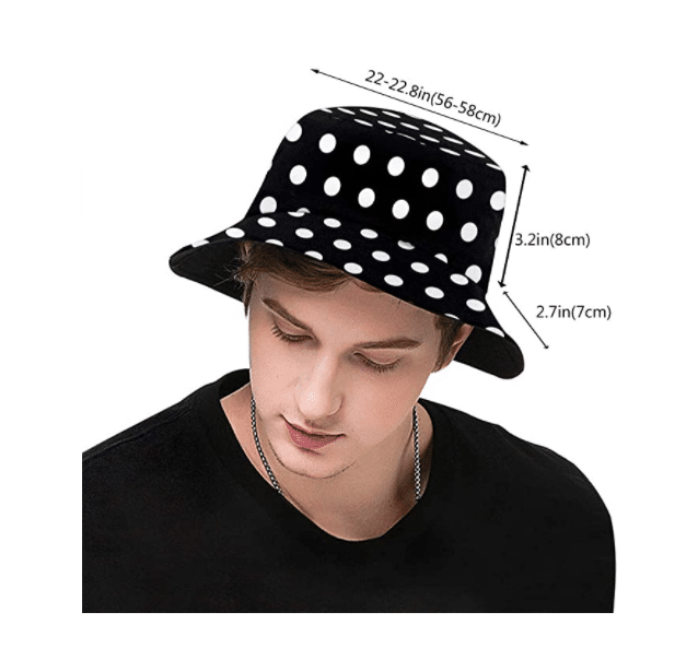 Polka Dot Print Reversible Fisherman Bucket Hat