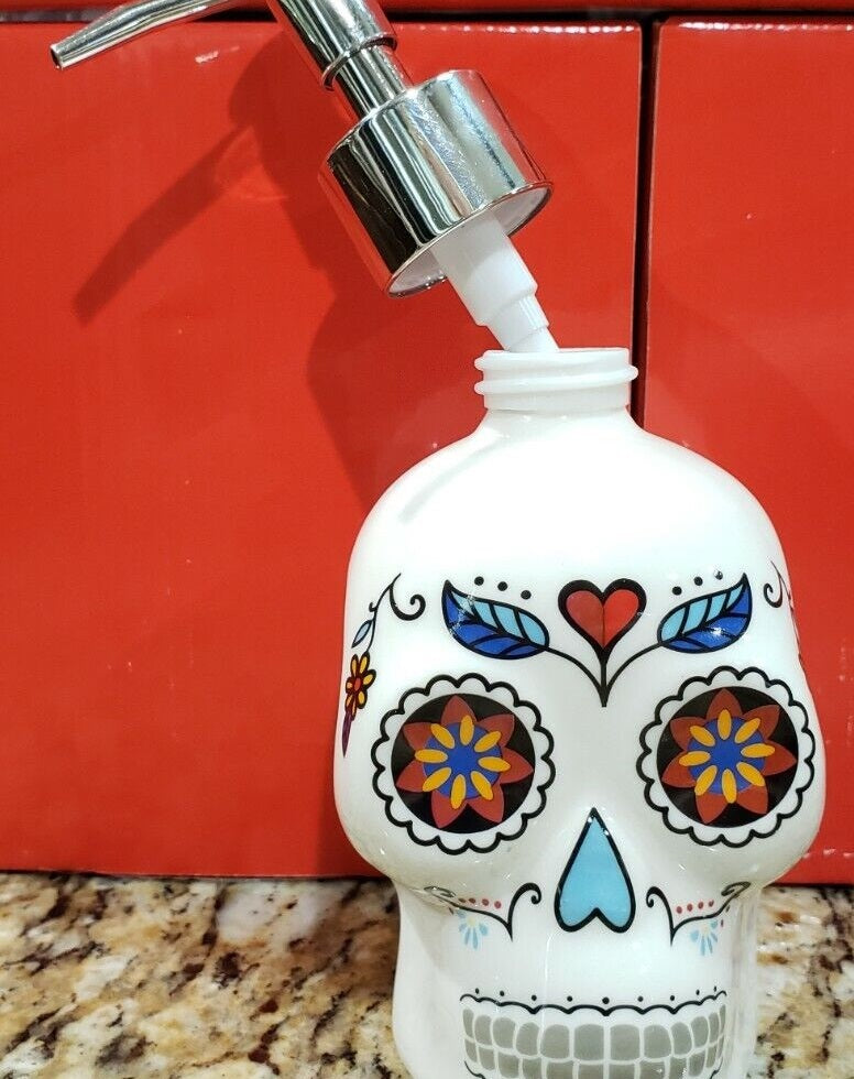 Sugar Skull Print Soap Dispenser