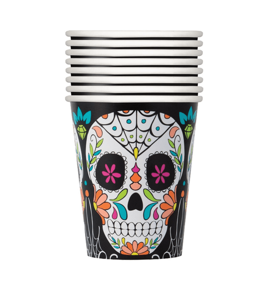 Sugar Skull Print Party Cups (9 oz - 8 ct)