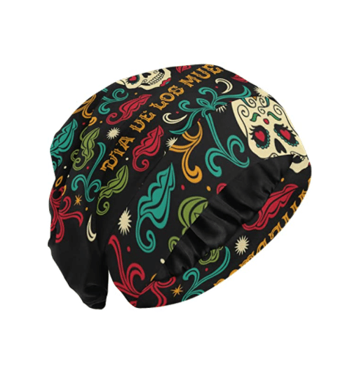 Sugar Skull Print Sleeping Caps