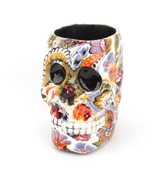 Sugar Skull Print Toothbrush Holder