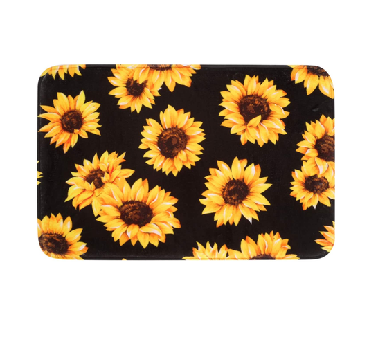 Sunflower Print Bathroom Floor Mat