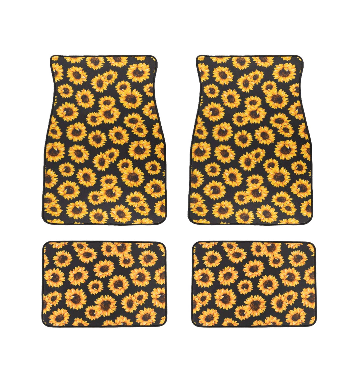 Sunflower Print Car Floor Mats (4 Pack)