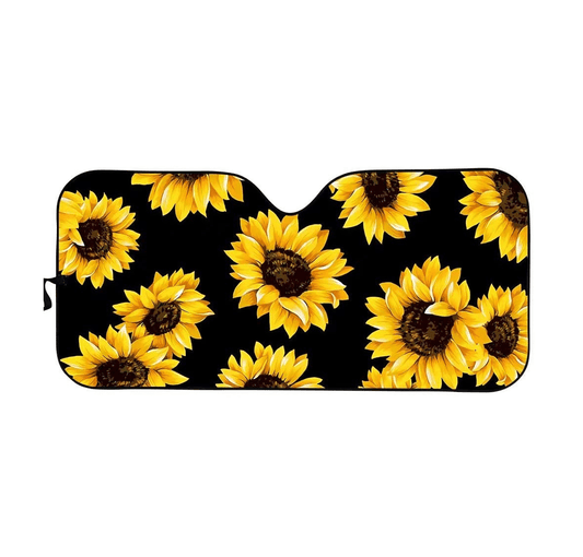 Sunflower Print Car Windshield Sun Shade