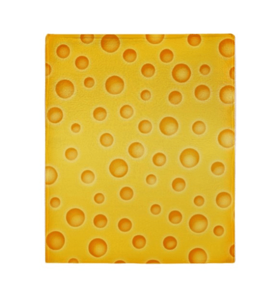 Cheese Print Throw Blanket (50" x 40" in)