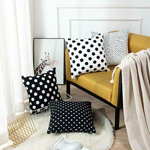 Polka Dotted Print Throw Pillowcase (4 Pack)