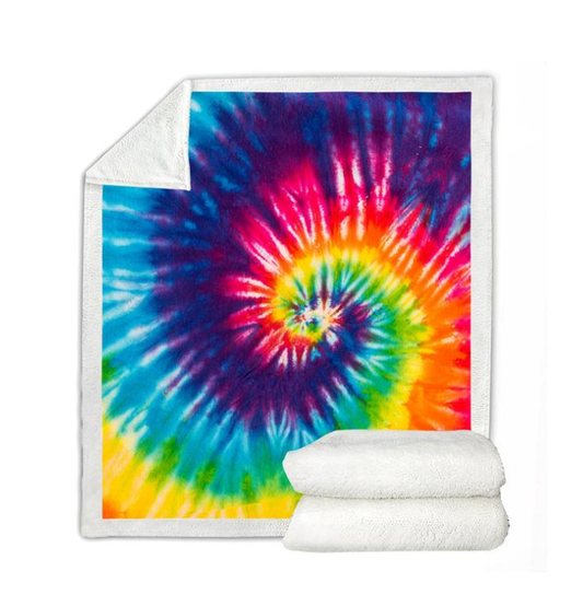 Tie Dye Throw Blanket (50" x 60" in)