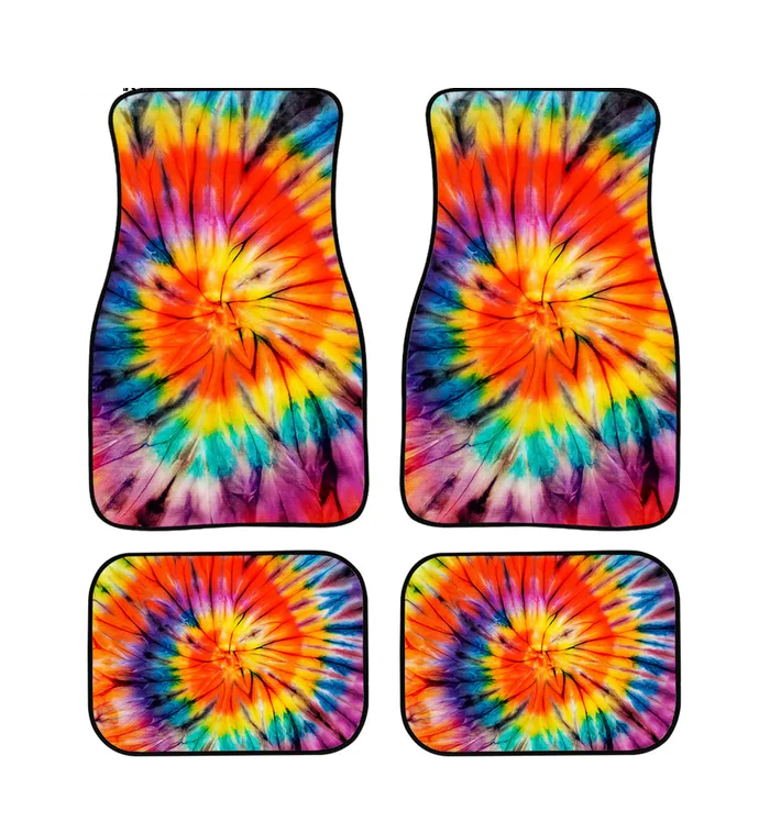 Tie Dye Car Floor Mats (4 Pack)