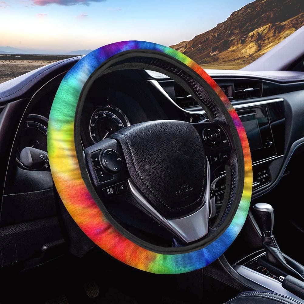 Tie Dye Car Steering Wheel Cover 14-15in