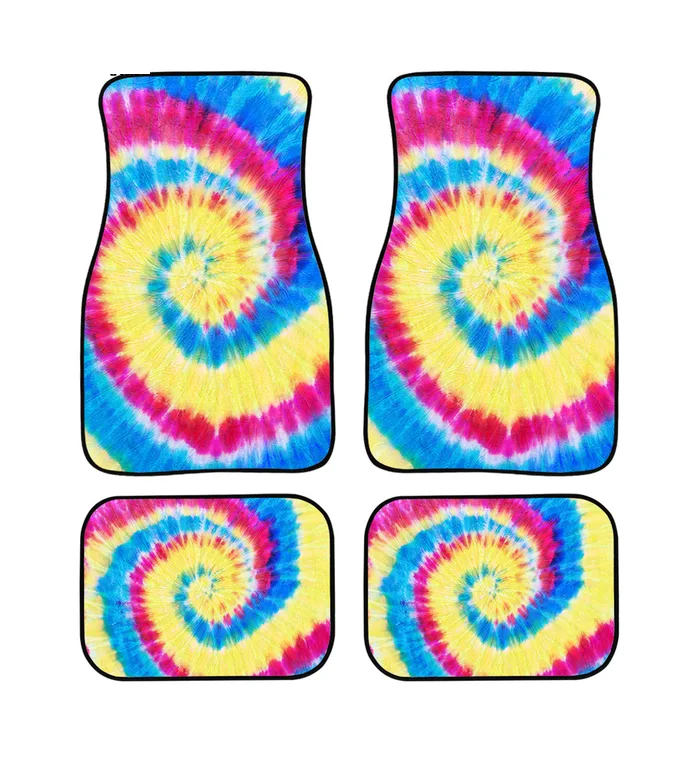 Tie Dye Car Floor Mats (4 Pack)