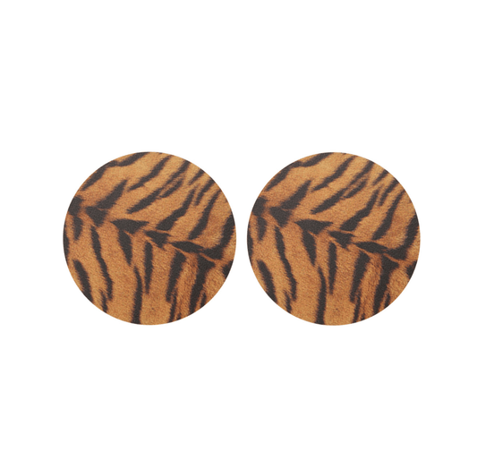 Tiger Print Car Coasters (2 Pack)