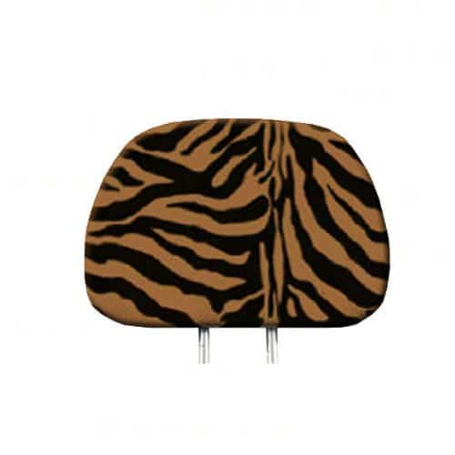 Tiger Print Car Headrest Cover Protector