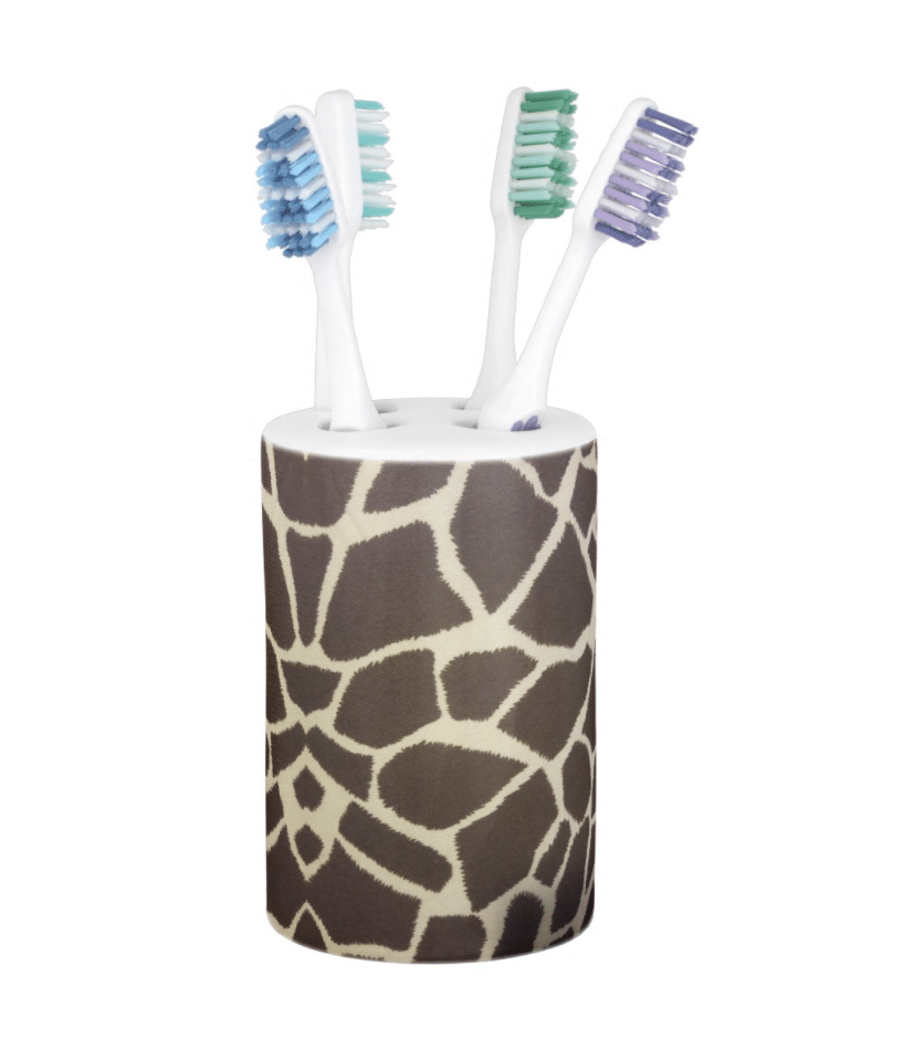 Giraffe Print Toothbrush Holder