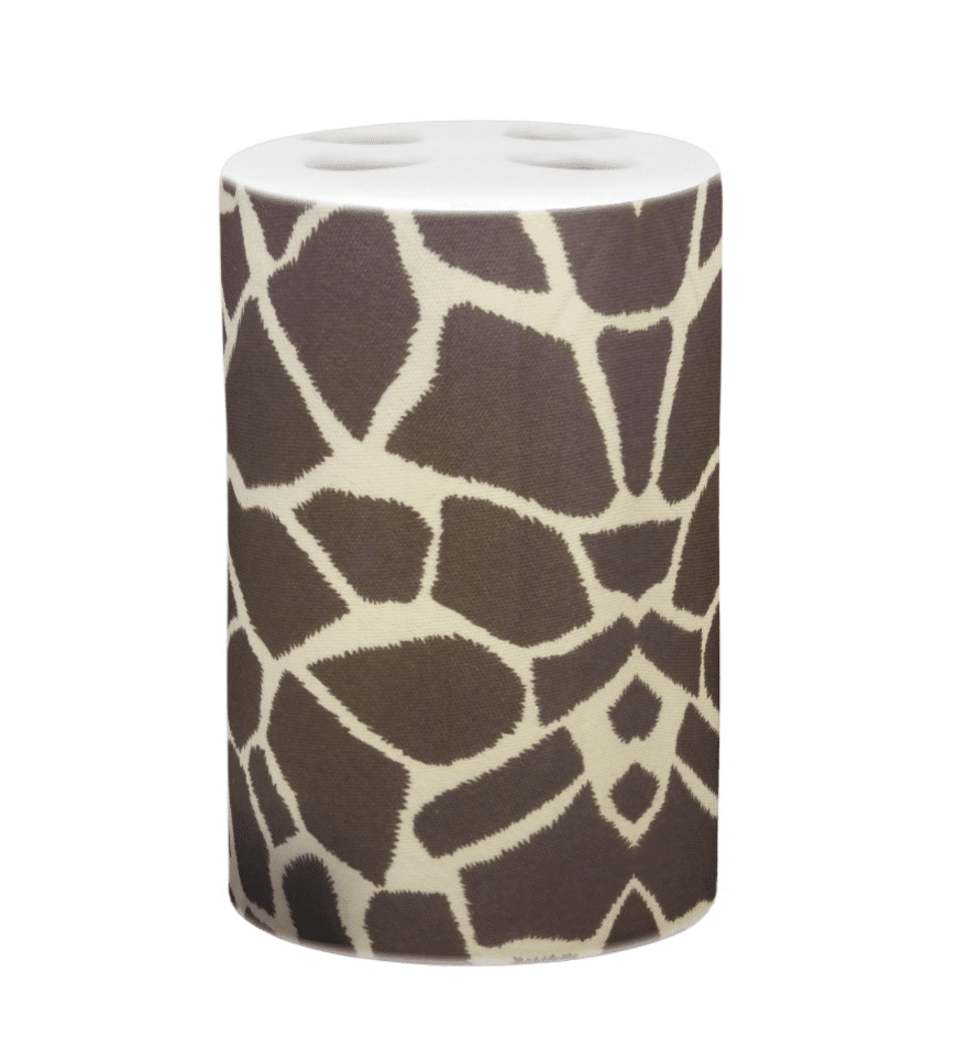 Giraffe Print Toothbrush Holder