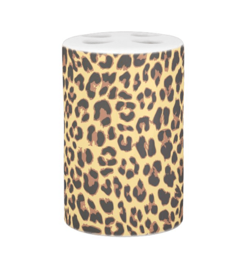 Leopard Print Toothbrush Holder