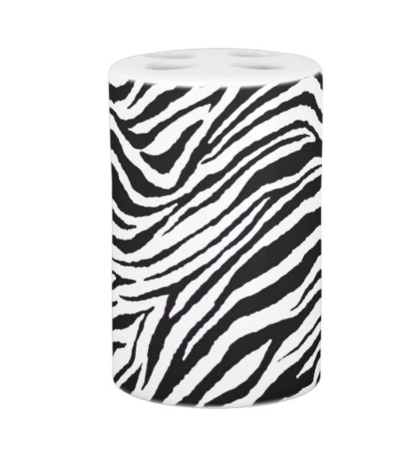 Zebra Print Toothbrush Holder